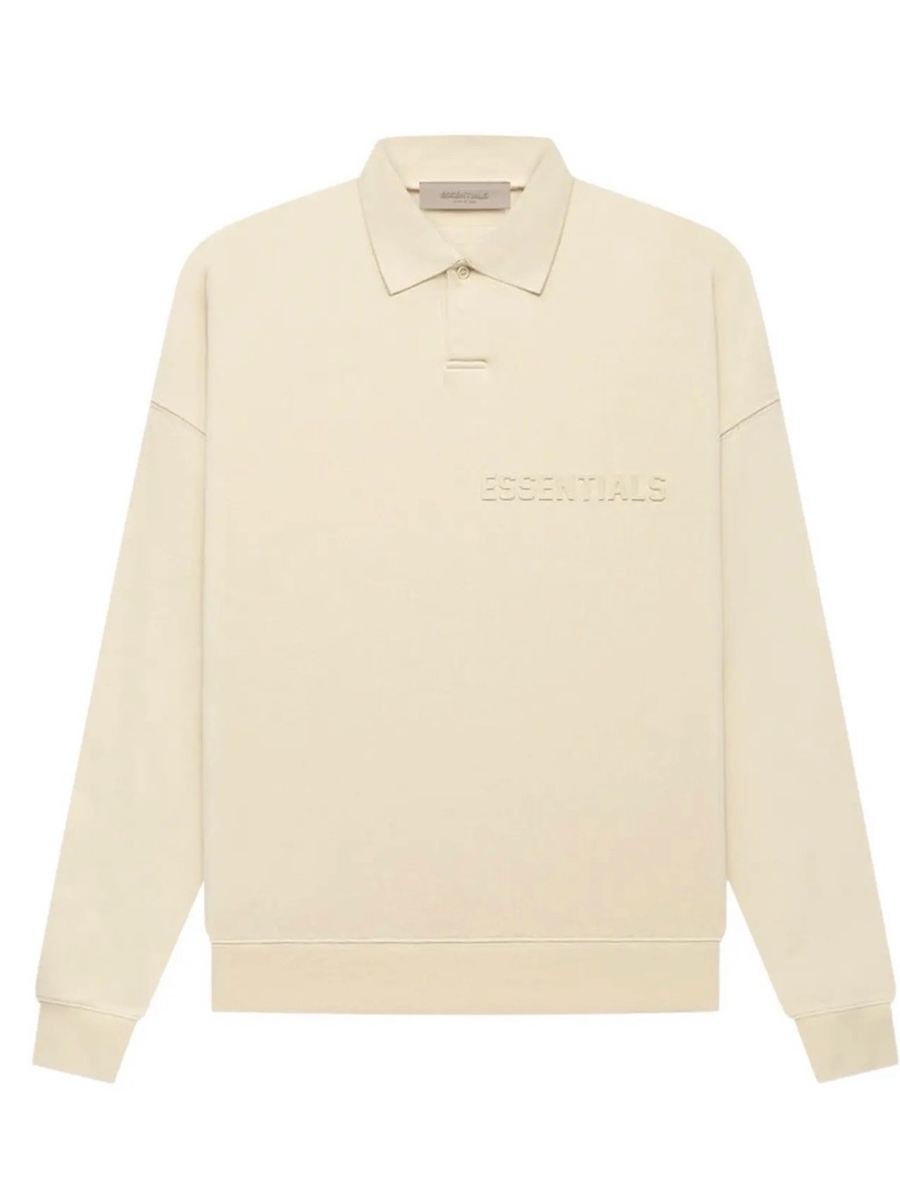 Essentials Men Long-Sleeve Polo Sweatshirt